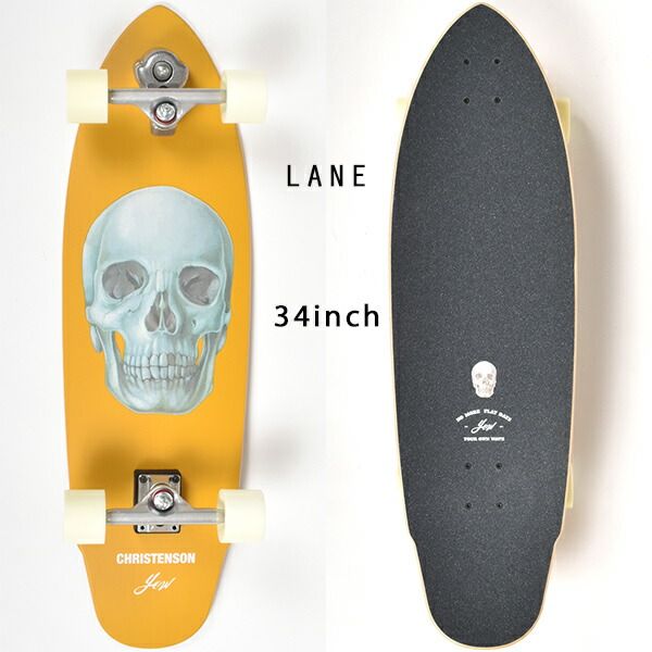 ムラスポ公式 YOW ヤウ ロング スケートボード コンプリート 34.0inch Lane Splitter Christenson Surfboards