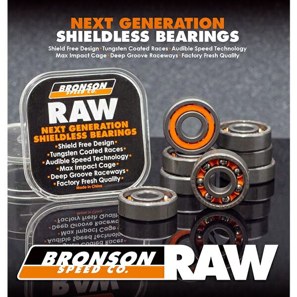 超人気で品質は100％。 ムラスポ公式 スケートボード べアリング BRONSON ブロンソン 34140103 RAW HH I16