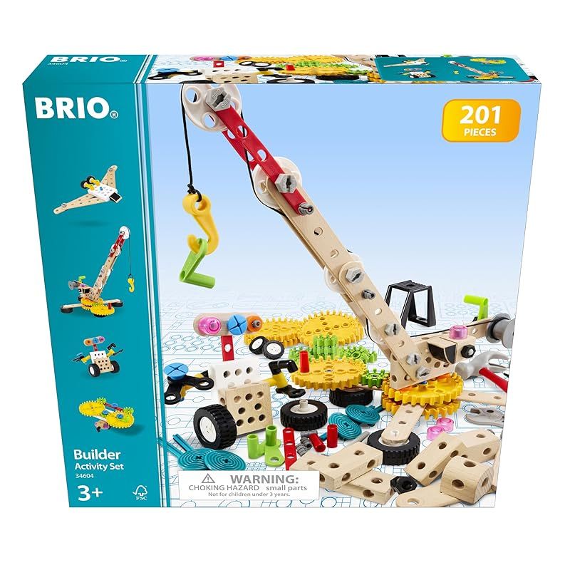 彡BRIO ブリオ ビルダー アクティビティセット 34604 対象年齢 3歳 全201ピース おもちゃ 玩具 木製おもちゃ ブロック 大工遊び ごっこ遊び プレゼント 誕生日 クリスマス 1