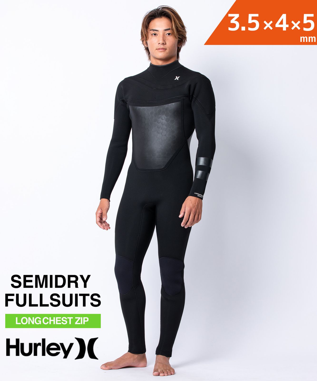 ムラスポ公式 HURLEY ハーレー LCZ AD MAX 5X4X3.5mm JCV2506 メンズ ウェットスーツ セミドライ