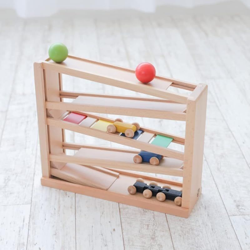 彡木製おもちゃのだいわ 吊橋ミニコースター ビビット スロープトイ 木のおもちゃ 男の子 女の子 動くおもちゃ 車 走る車 コースター 木製 木製おもちゃ ギフト用 プレゼント用 クリスマス 誕生日 1