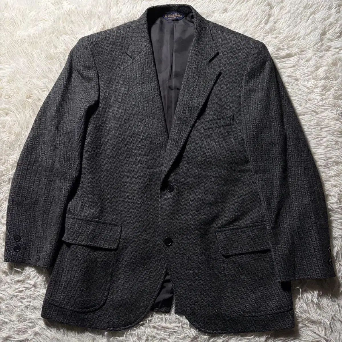 ブルックスブラザーズ DARK GREY ヘリンボーン ジャケット