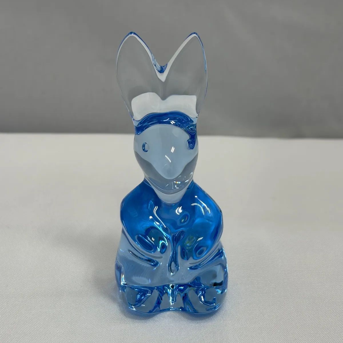 Baccarat バカラ うさぎ スウィング 置物 ラビット 青