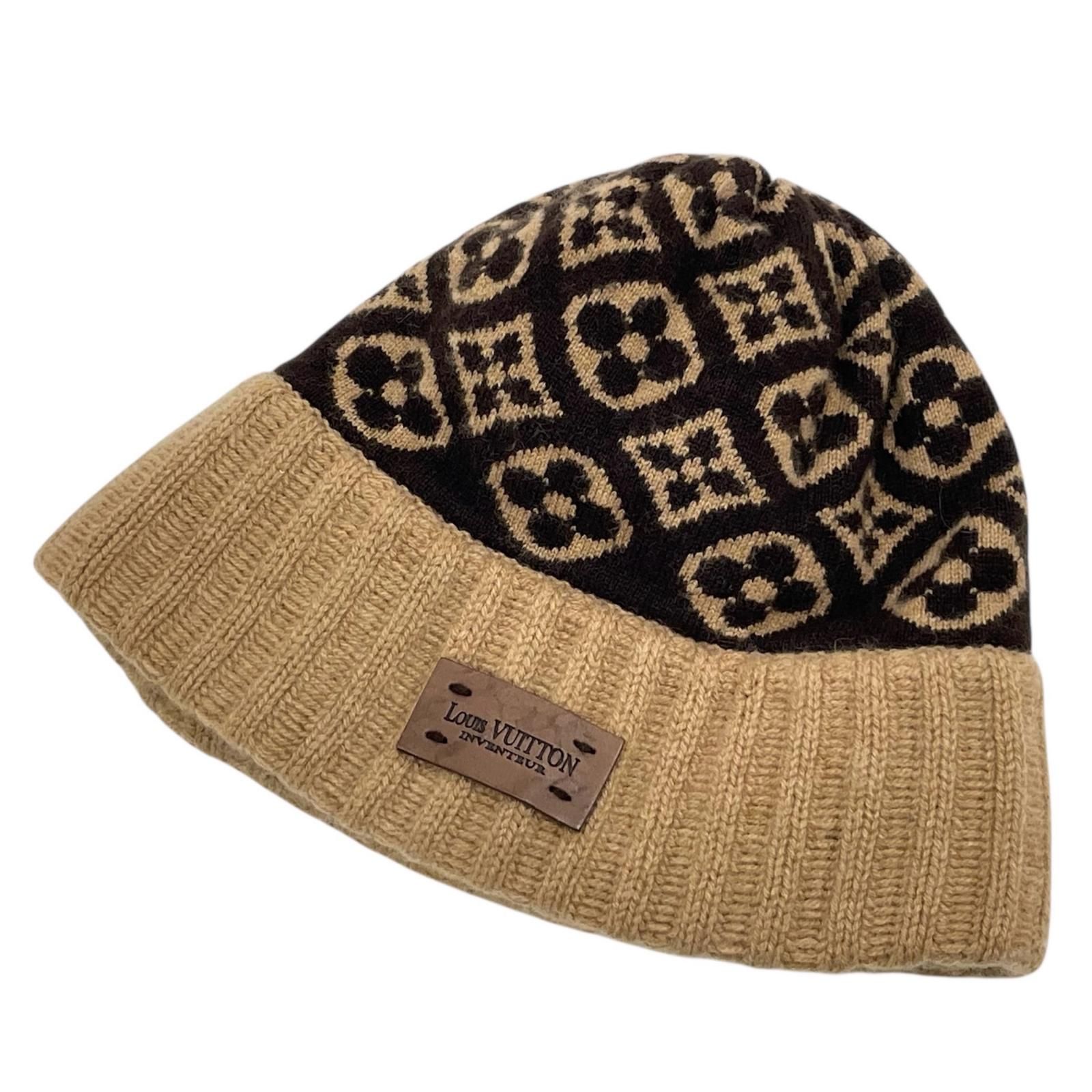 LOUIS VUITTON ルイ ヴィトン モノグラム ニットキャップ 帽子 M71950 ブラウン 尾張小牧店