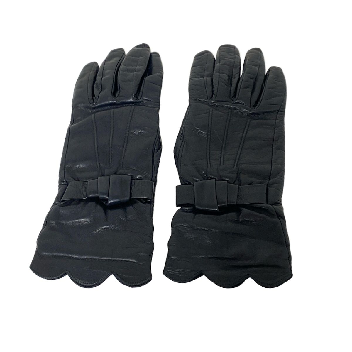 Sermoneta gloves セルモネータグローブス 手袋 レディース - 黒 レザー
