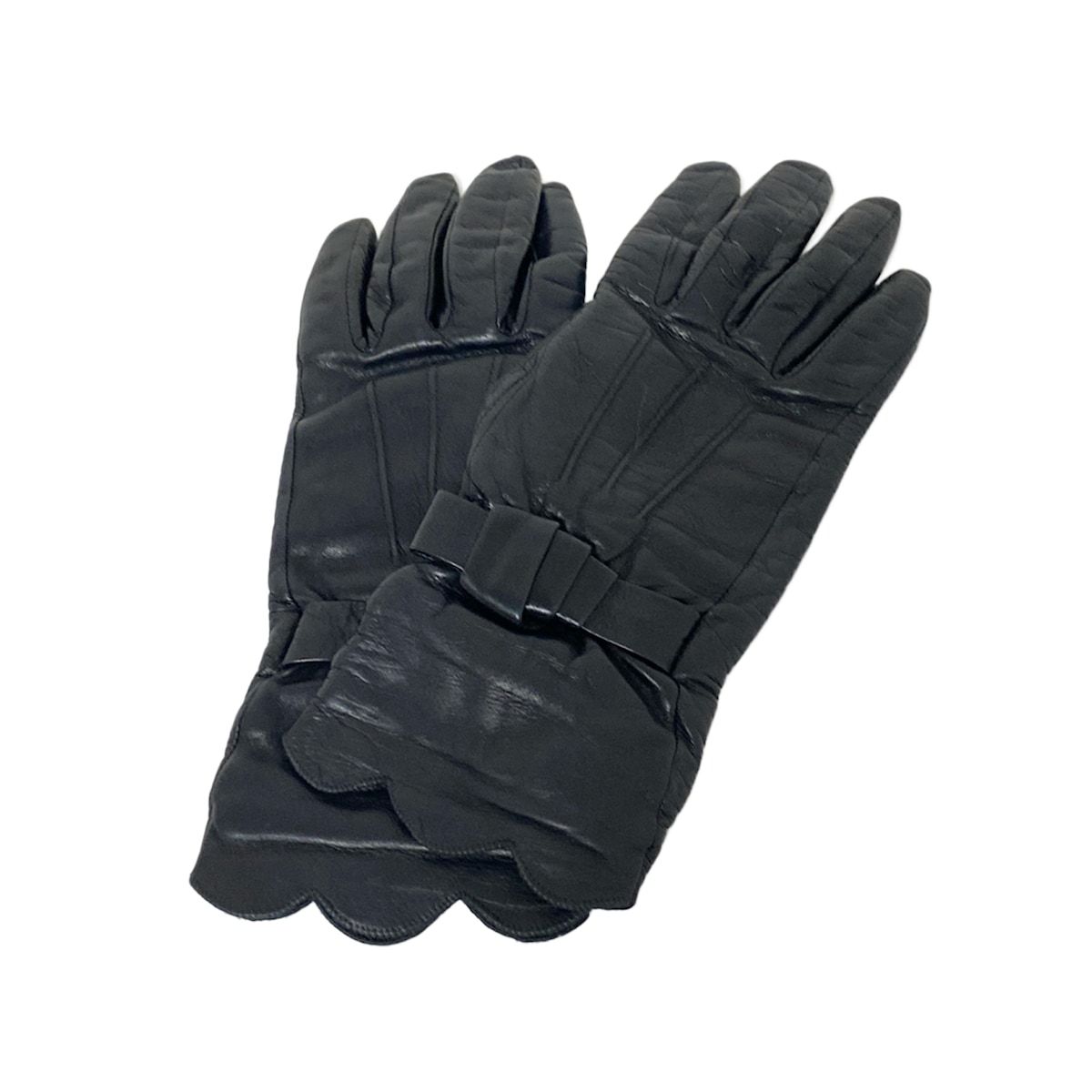 Sermoneta gloves セルモネータグローブス 手袋 レディース - 黒 レザー