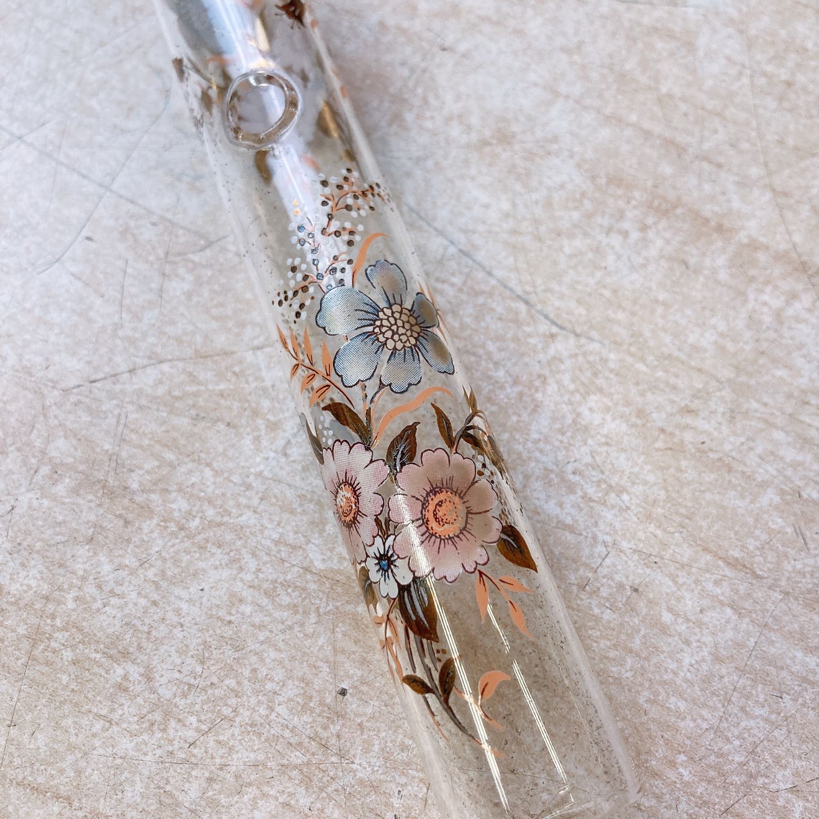 最安値に挑戦。 HALL クリスタル ガラス フルート 花柄 透明フルート 302 Carolina Flute in D D管 インテリア 楽器 プレゼント 品 【100％正規品保証 ！！！】
