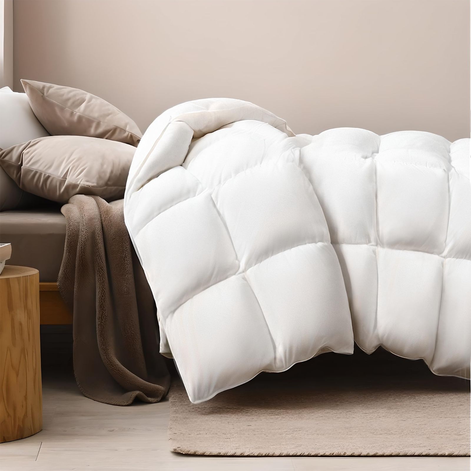 スピード発送 シングル 羽毛布団 ATOPEN 最新 掛け布団 ダックダウン85 冬用 -5℃～20℃推奨 サイズ 150cm 210cm 重量 約1.9kg 充填量1.1kg ホワイト