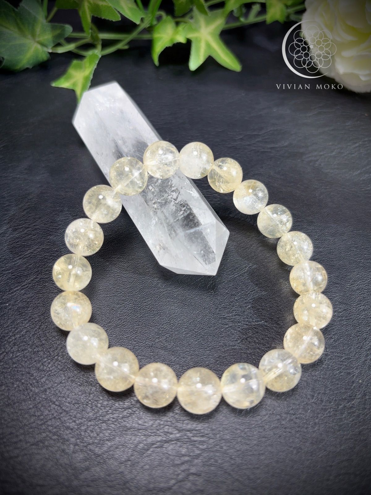 💎天然石 レア✨🌈虹あり✨️イエローアゼツライト （透明度抜群