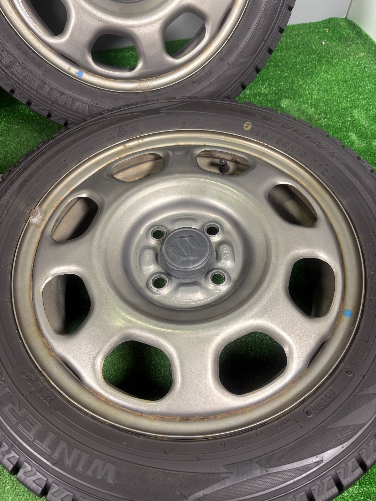 15 x 4 5 J 45 4穴 PCD 100 165 60 R ダンロップ WM 02 4本 冬 タイヤ ホイール セット スタッドレス TA 705