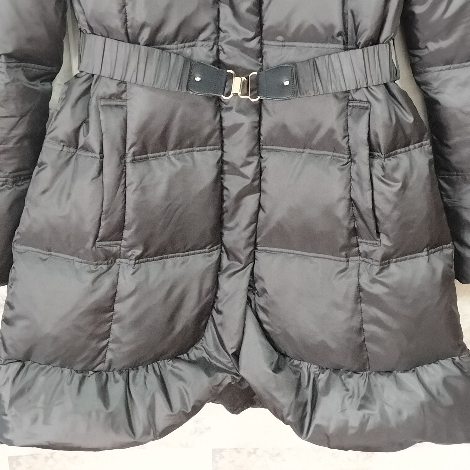 【極美品】組曲 ダウンコート ラクーンファー 3WAY フード取外可能 サイズ6 極美品】PROPORTION 3way ラクーンファー ダウンコート サイズ3 L相当