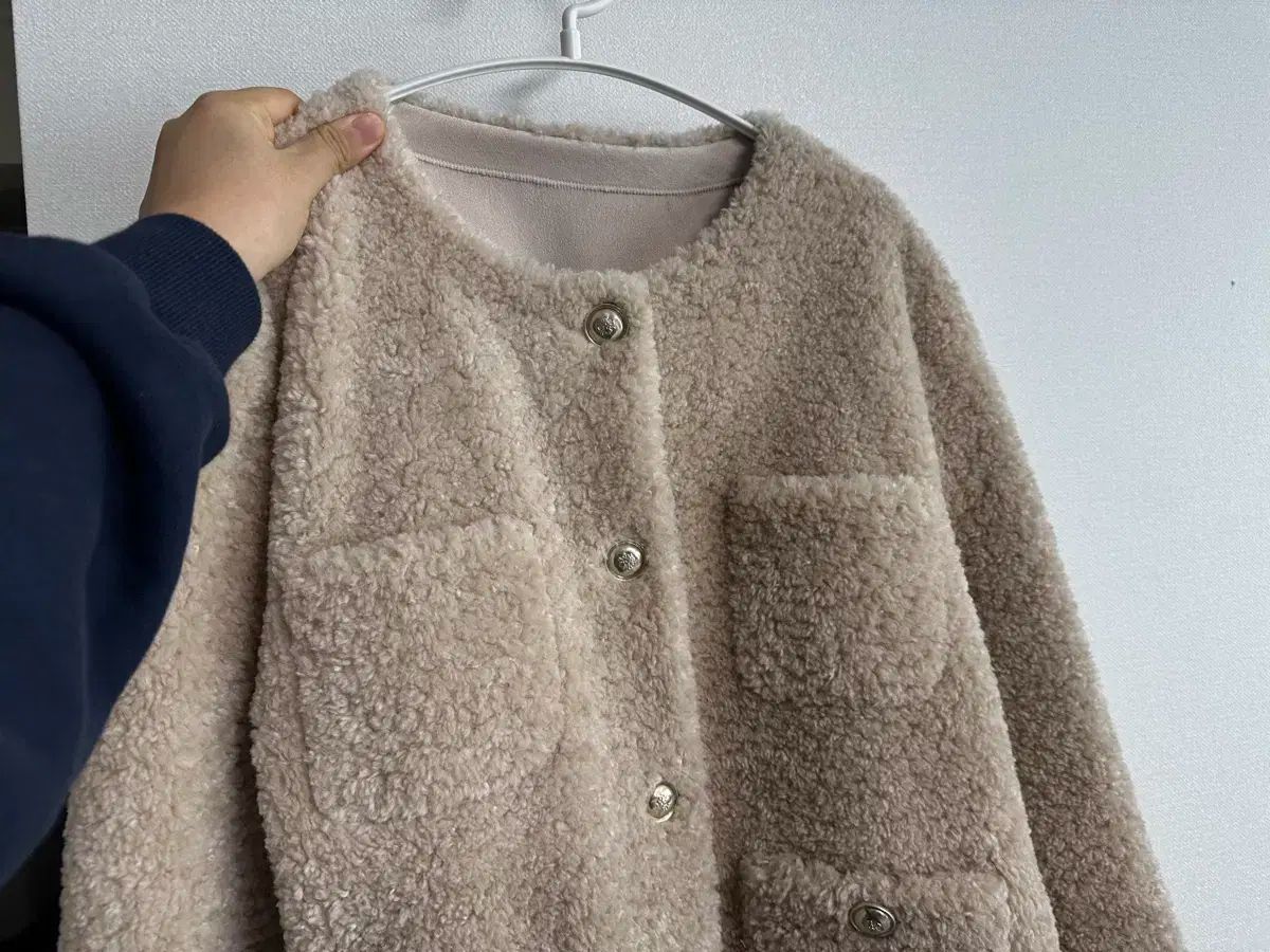 OLIVE des OLIVE ボア シープスキン ジャケット 明るいベージュ