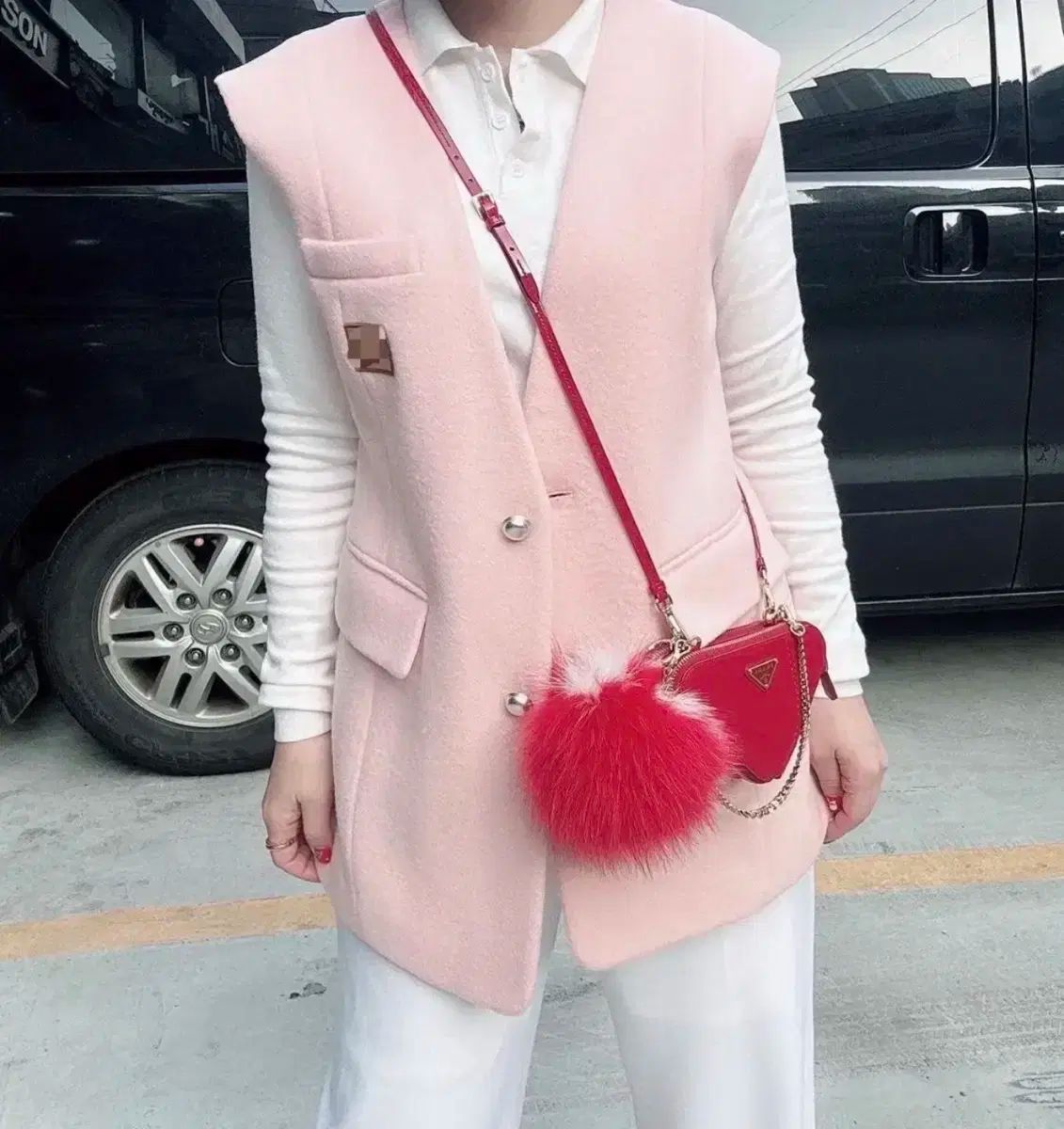 jsNEW YORKスター 当日発送 Vネック 2ボタン ウールベスト