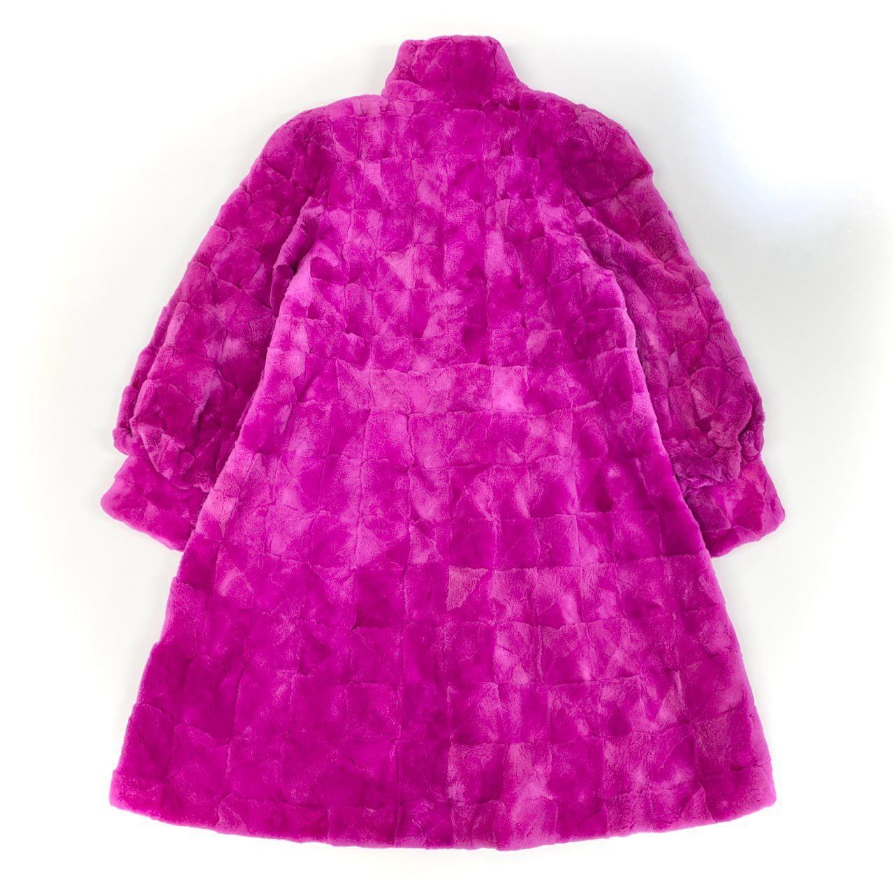 85k4 超 シェアード 染めミンク 超ロングコート 102cm ピンク 最 本毛皮 MINK FUR COAT t18r