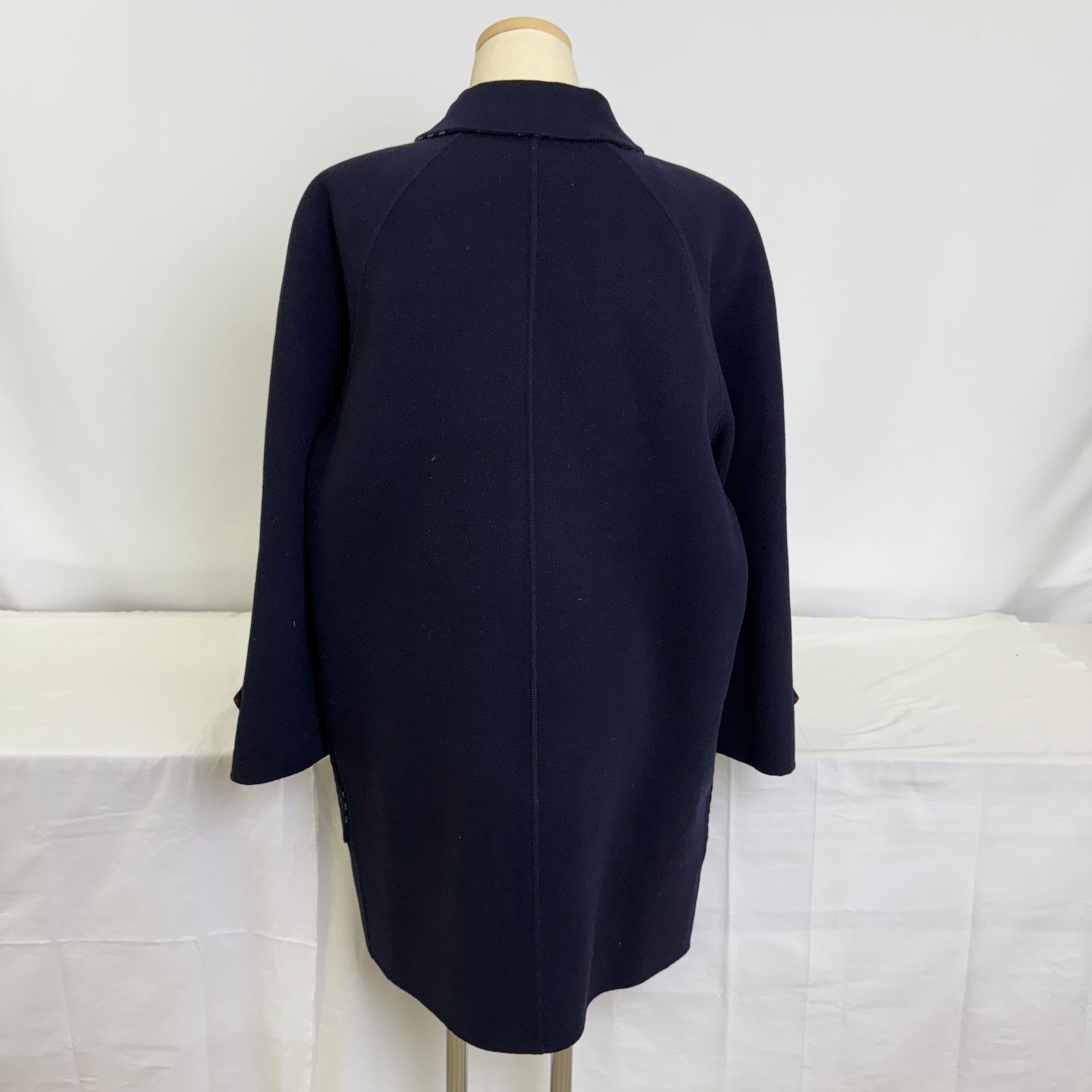 HM13514-80-10 本物保証 BURBERRY バーバリー ウールコート ネイビー 秋服 冬服 秋冬 コート ウール レディース ファッション ブランド GULLKHAN_COM