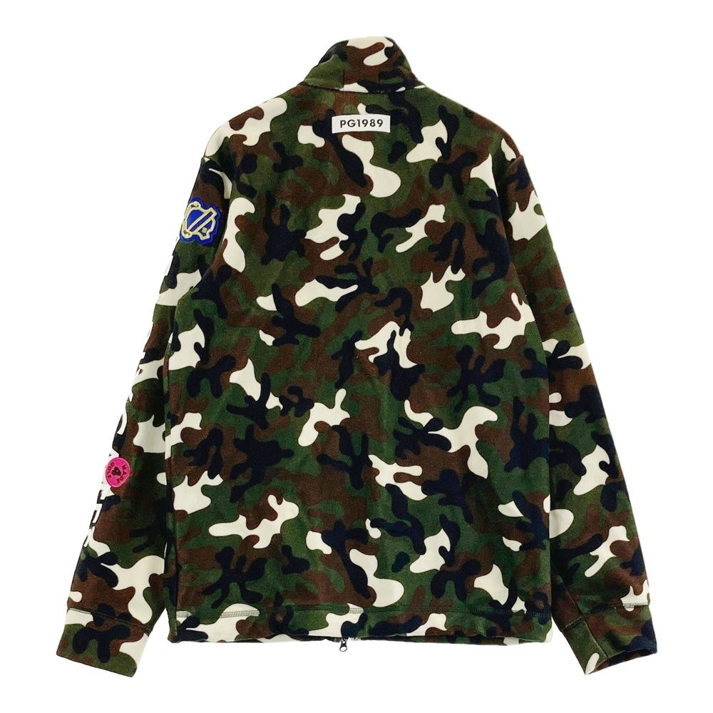 サイズ 4 PEARLY GATES パーリーゲイツ フリース ジップジャケット ワッペン 迷彩柄 カモフラ カーキ系 240101469288 ゴルフウェア メンズ ストスト