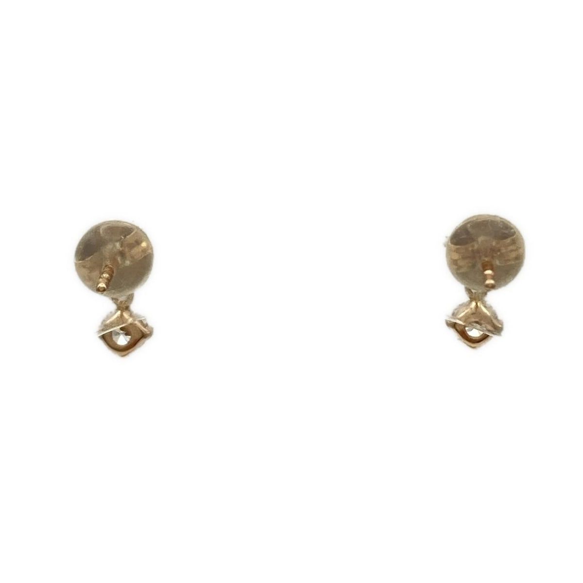 4℃ ヨンドシー ピアス - K10PG×クリア