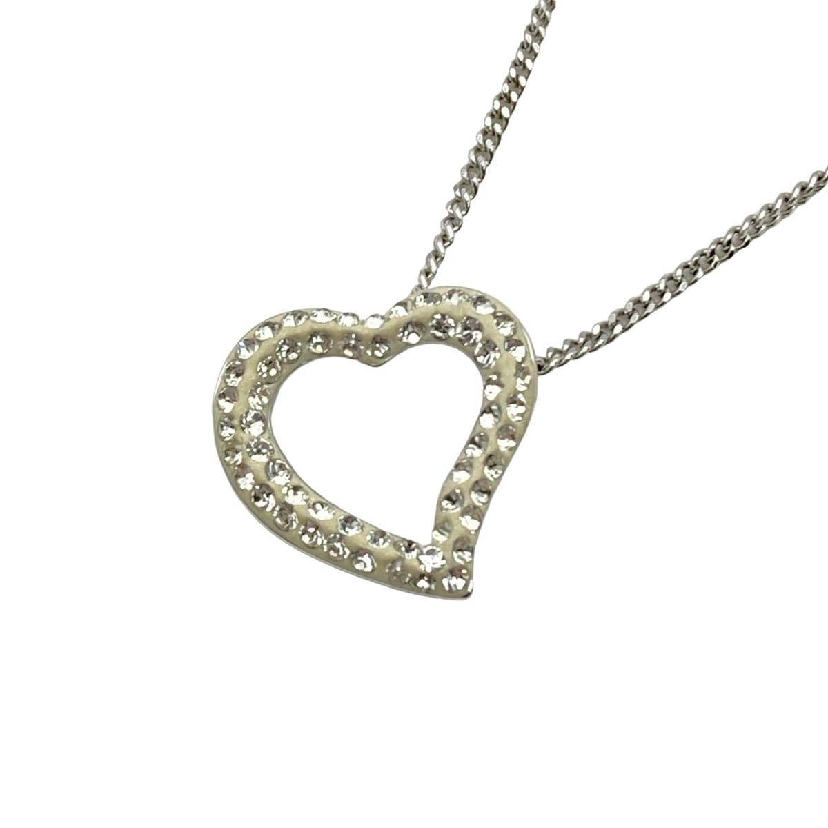 SWAROVSKI スワロフスキー ネックレス - シルバー×クリア ハート