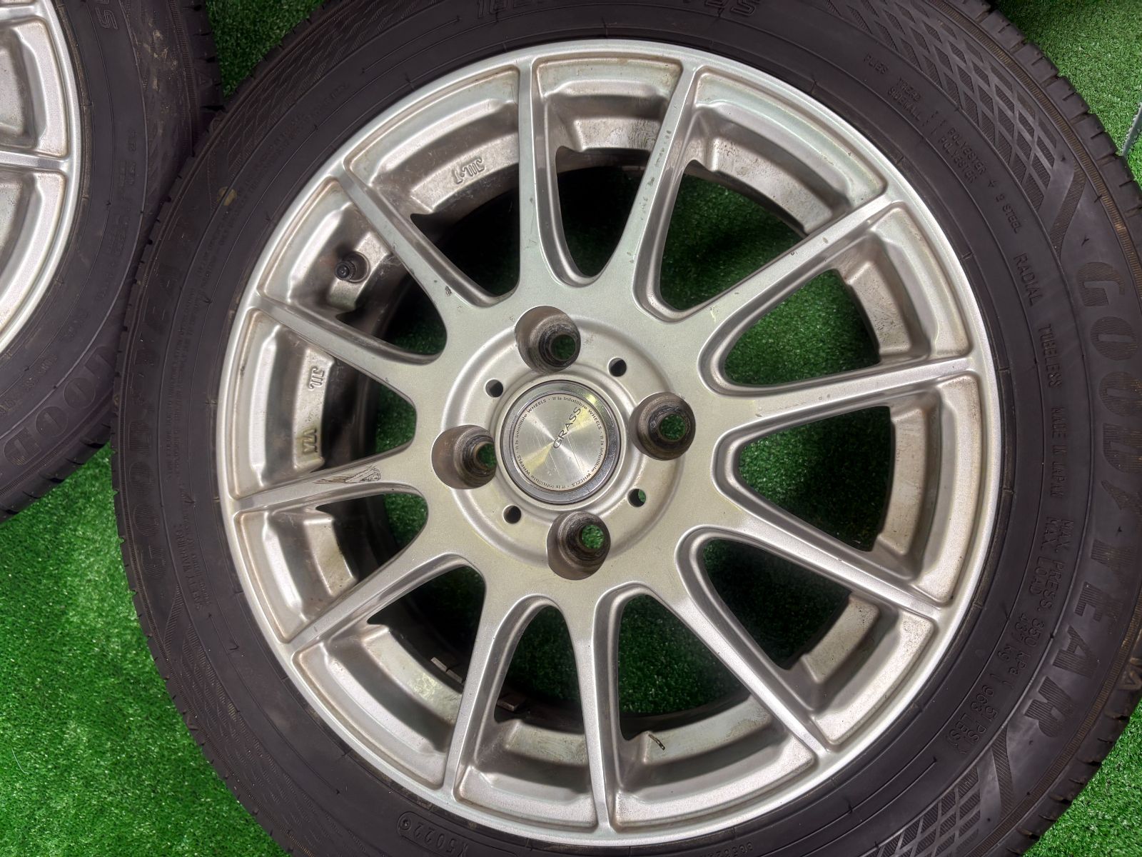 14 x 5 J 42 4穴 PCD 100 165 65 R グッドイヤー EG 02 4本 夏 タイヤ ホイール セット ノーマル TA 707