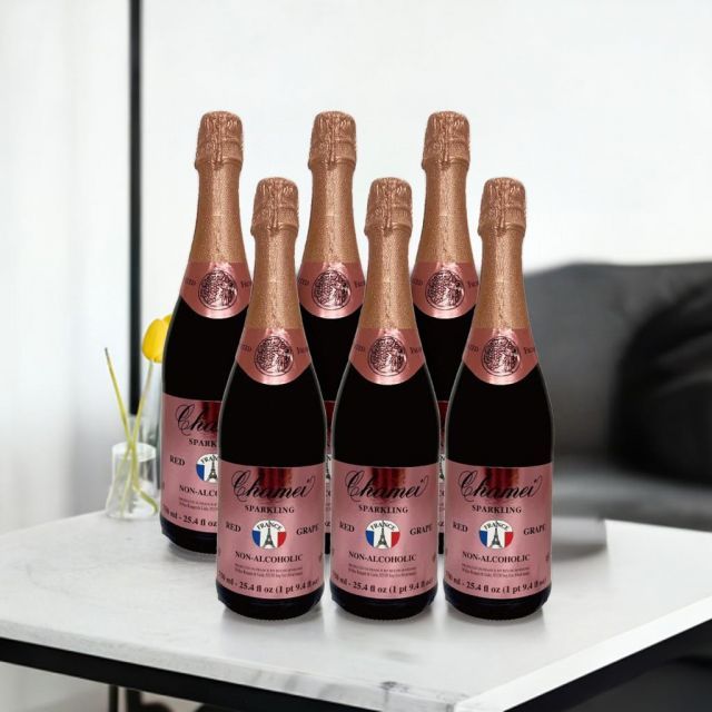 シャメイ ノンアルコール スパークリング 6本セット レッドグレープジュース 750ml  ノンアル シャンパン 一部地域送料無料