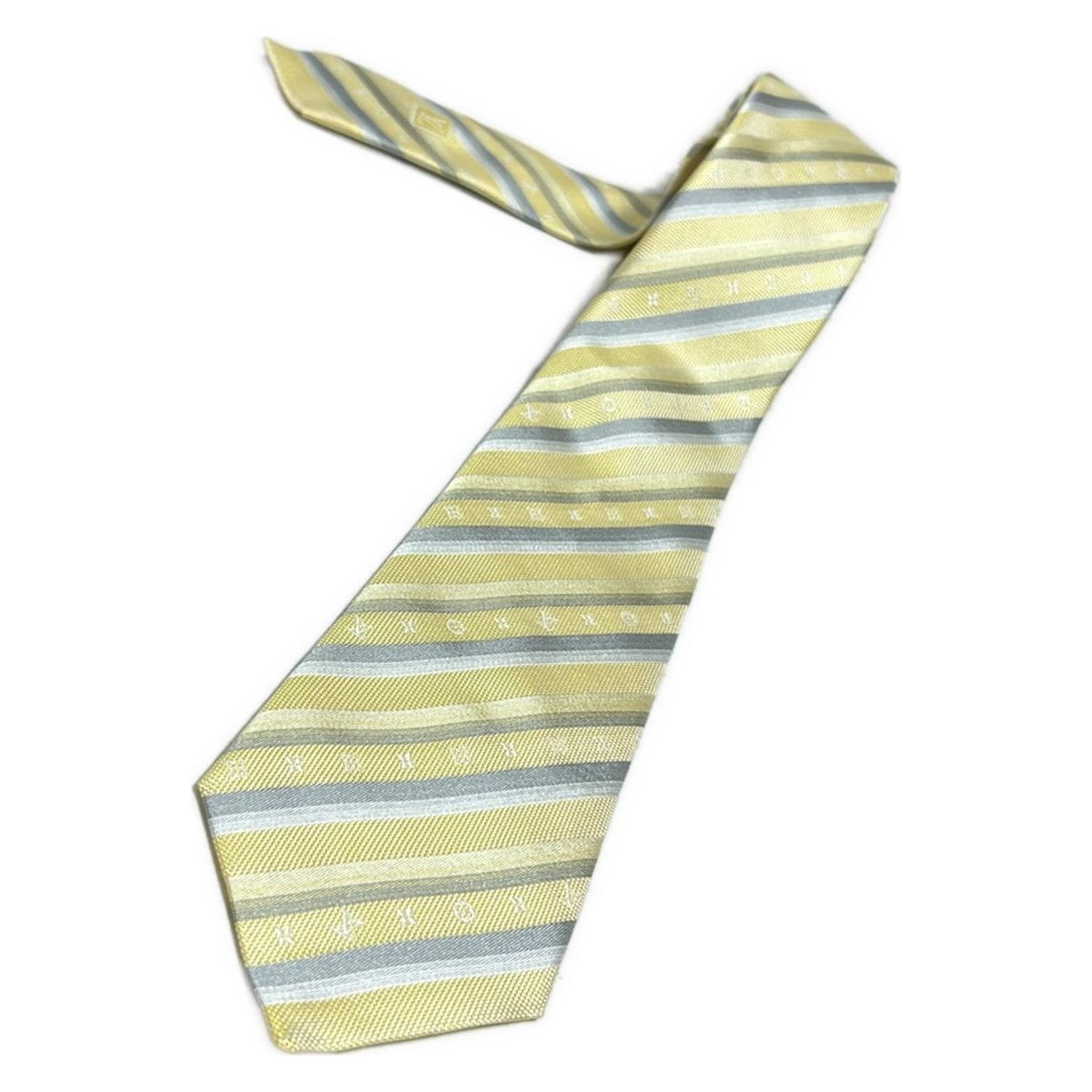 LOUIS VUITTON ルイヴィトン ネクタイ メンズ - イエロー×グレー×マルチ チェック柄