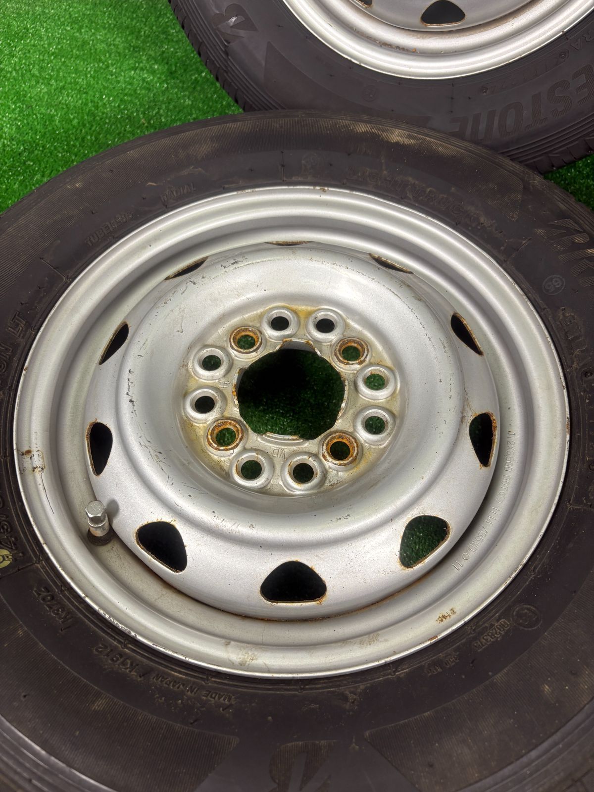 12ｘ3 5 B 4穴 PCD 100 145 80 R 12 LT ブリヂストン K 370 4本 夏 タイヤ ホイール セット ノーマル TA 708