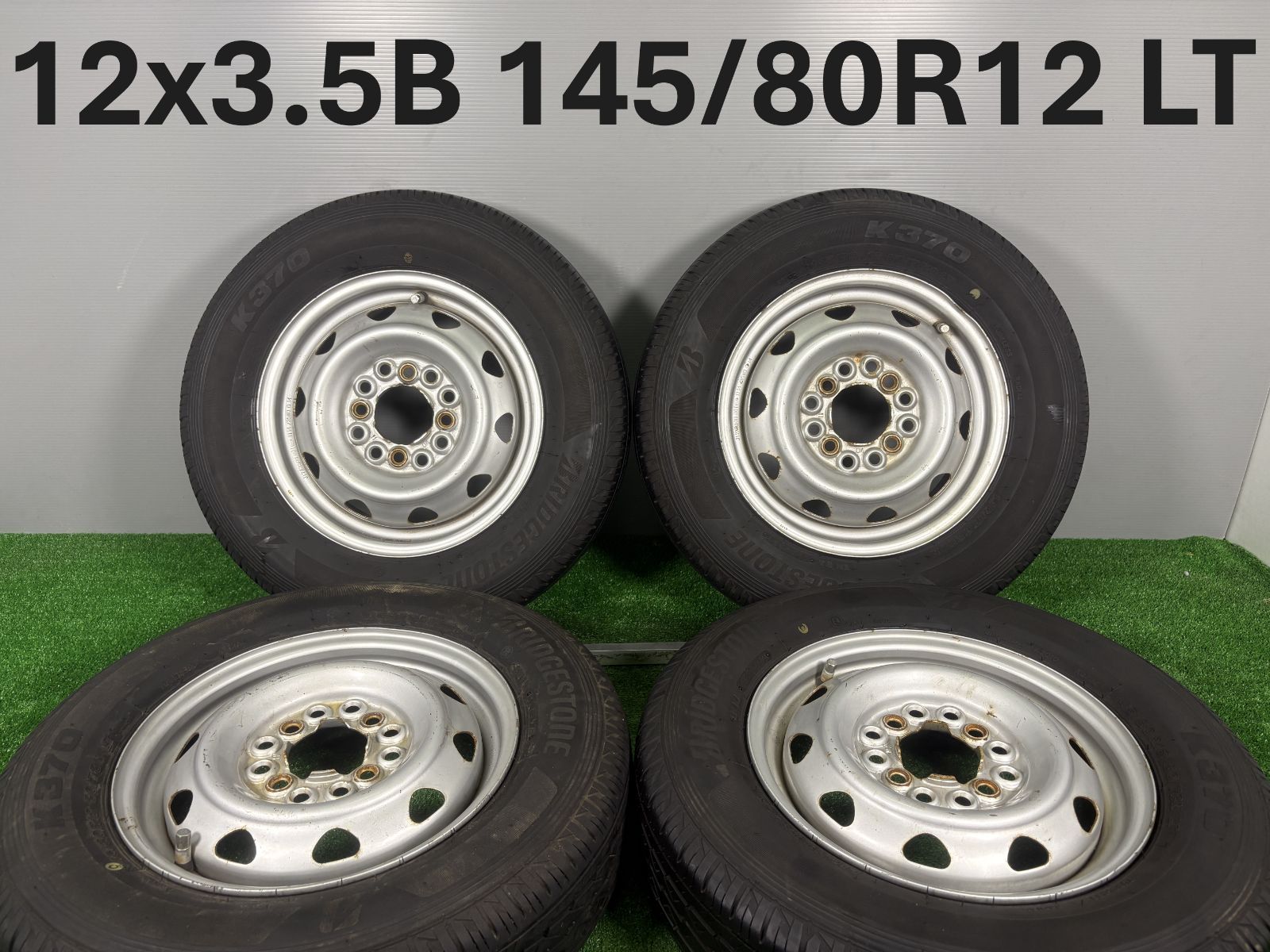12ｘ3 5 B 4穴 PCD 100 145 80 R 12 LT ブリヂストン K 370 4本 夏 タイヤ ホイール セット ノーマル TA 708