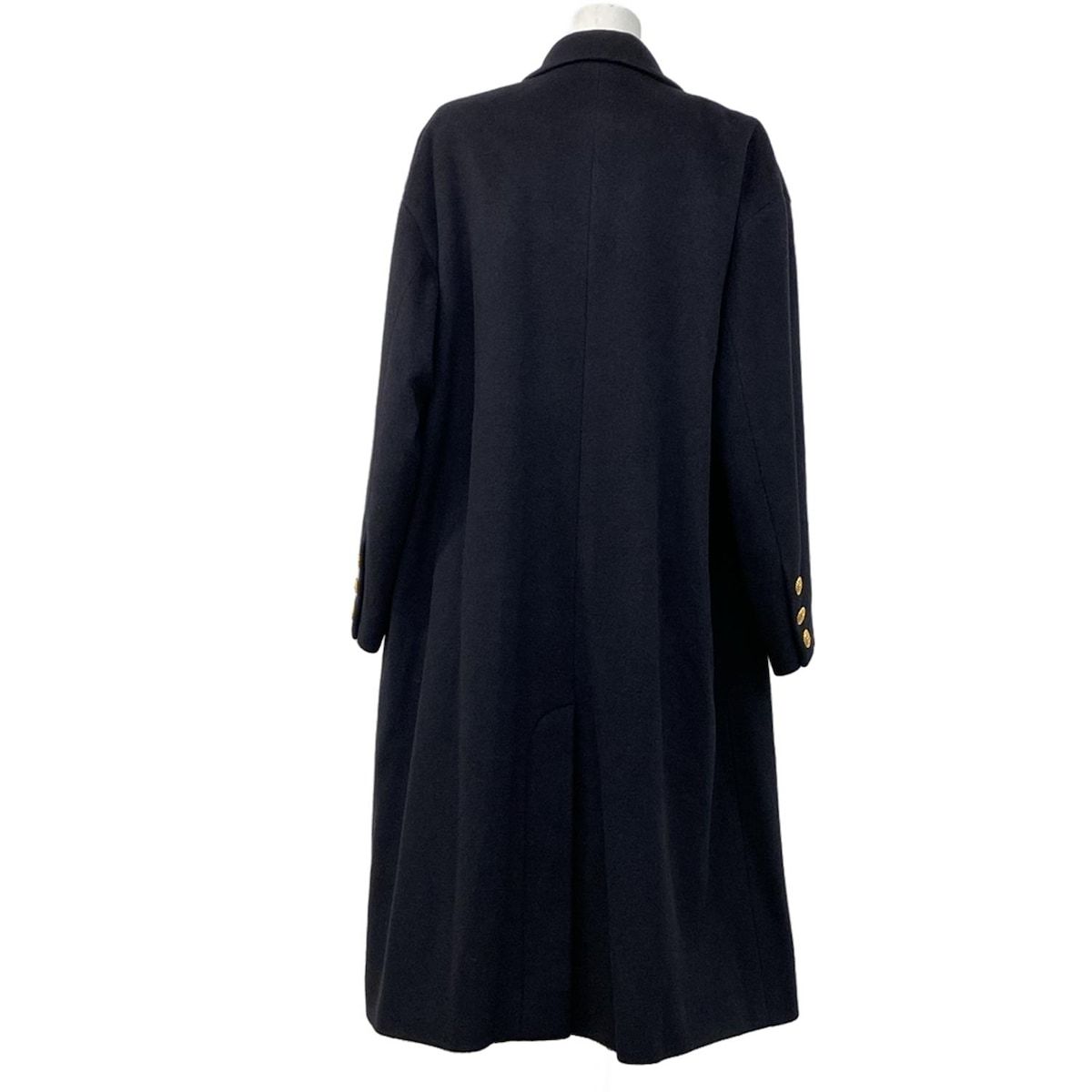 CHANEL シャネル コート サイズ44 L レディース - 25641 黒 長袖 ココボタン 秋 冬 ダブル