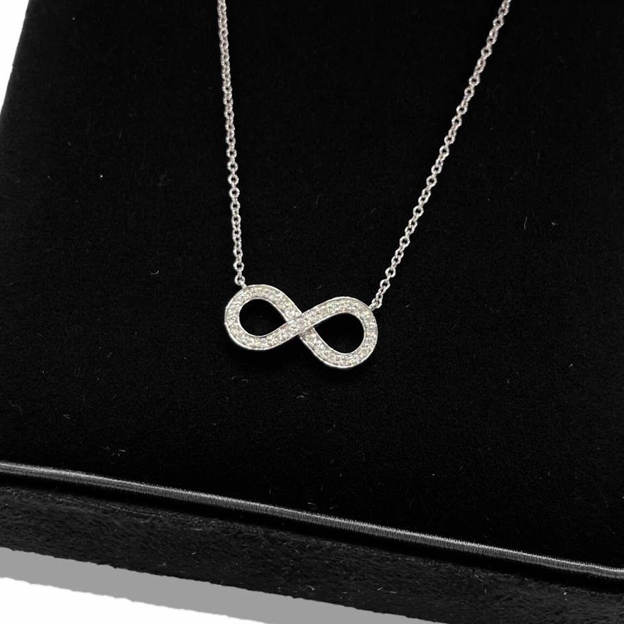 Tiffany - Co. ティファニー インフィニティ ダイヤモンド PT950 ネックレス 3.4g 鑑定済み
