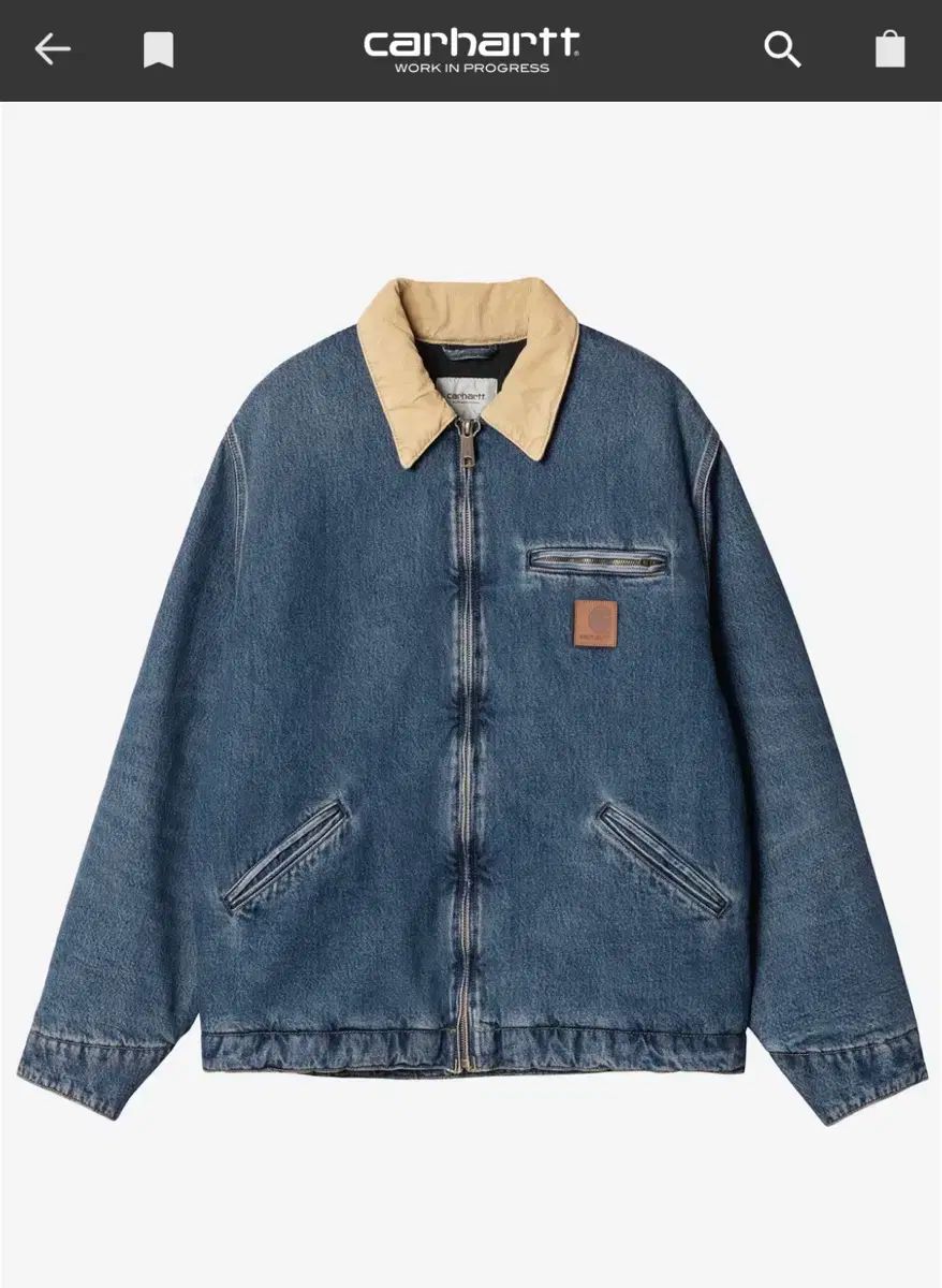 Carhartt カーハート oG デトロイト ジャケット ブルー ダスティ HAMILTON ハミルトン ブラウン ONE ユーズド ウォッシュ