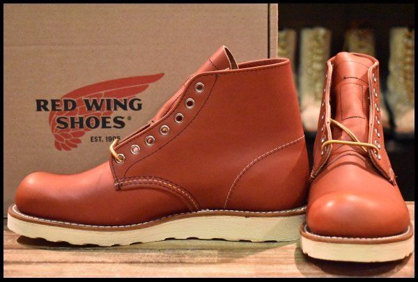 7.5D ♥ 犬タグ復刻 19年 レッドウィング 8166 アイリッシュセッター 赤茶 オロラセット プレーントゥ ブーツ redwing HOPESMORE GP182