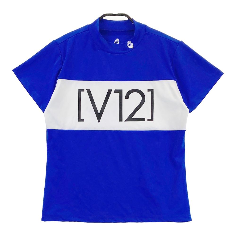 サイズ 1 V12 ヴィトゥエルヴ V122210-CT20 モックネック 半袖Tシャツ ブルー系 240101494175 ゴルフウェア レディース ストスト