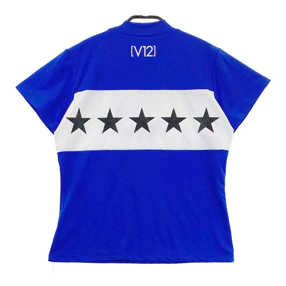 サイズ 1 V12 ヴィトゥエルヴ V122210-CT20 モックネック 半袖Tシャツ ブルー系 240101494175 ゴルフウェア レディース ストスト