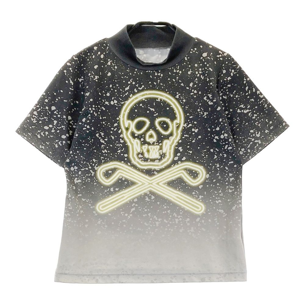 サイズ 36 MARK-LONA マークアンドロナ ハイネック 半袖Tシャツ 総柄 グレー系 240101501329 ゴルフウェア レディース ストスト