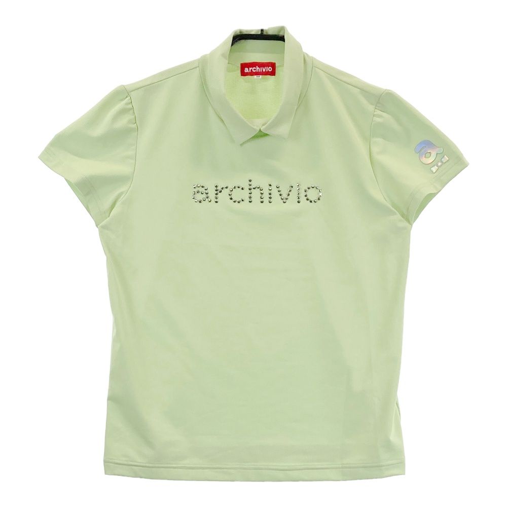 サイズ 38 ARCHIVIO アルチビオ 襟付半袖Tシャツ スタッズ グリーン系 240101503411 ゴルフウェア レディース ストスト