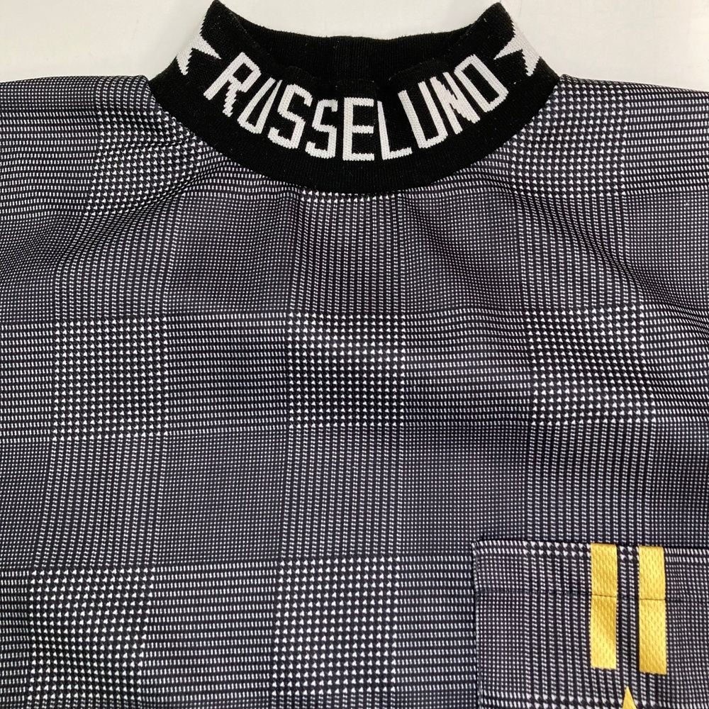 サイズ 2 RUSSELUNO ラッセルノ ハイネック 半袖Tシャツ グレンチェック柄 ブラック系 240101504590 ゴルフウェア レディース ストスト LLC-HASEGAWATOSO_COM