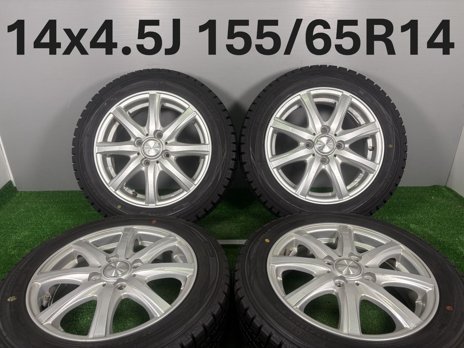 14 x 4 5 J 45 4穴 PCD 100 155 65 R ダンロップ WM 02 4本 冬 タイヤ ホイール セット スタッドレス TA 710