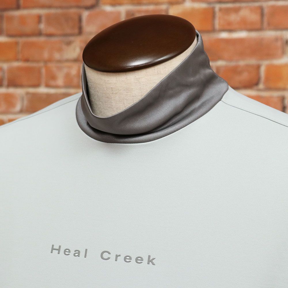 Heal Creek モックネックグレー シャツ サイズ50 秋冬/Heal Creek/52(LL)サイズ/長袖モックネックシャツ 001-29010 日本