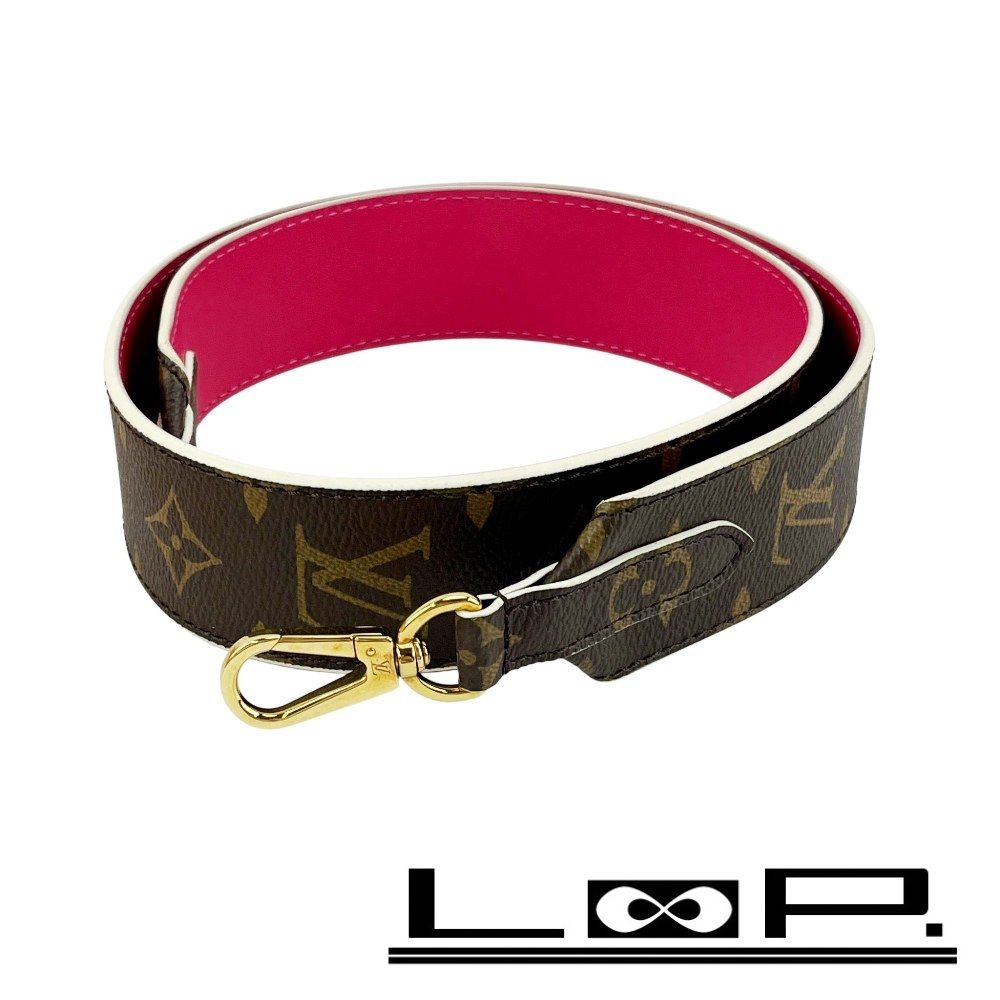 ルイヴィトン ショルダーストラップ XL バントリエール モノグラム ブラウン ピンク 箱 J02352 462542 11