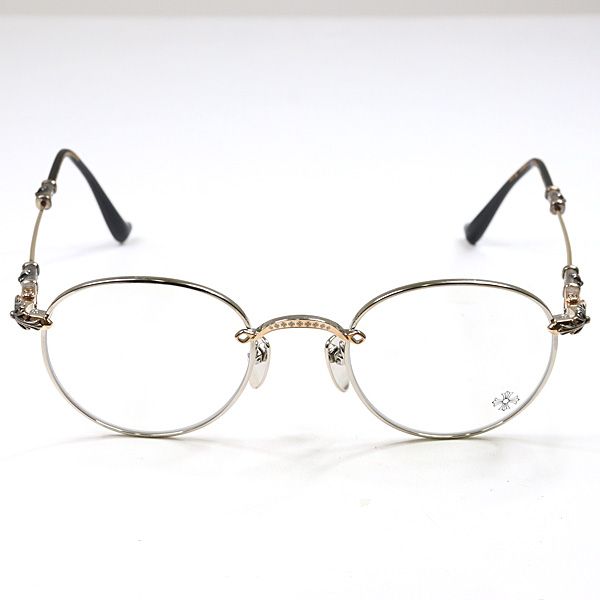 クロムハーツ メガネ BUBBA-A SS GP-P ブバ フローラルクロス CHクロス ボストン 眼鏡 アイウェア