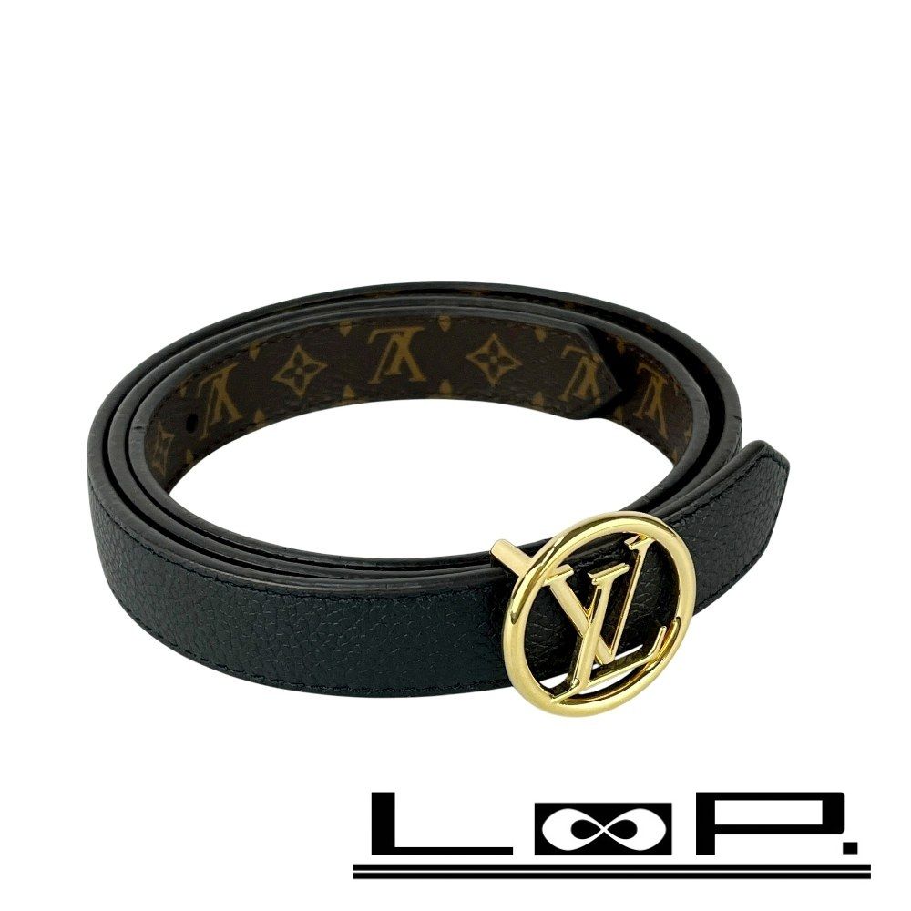 ルイヴィトン サークルリバーシブル ベルト モノグラム GP ブラウン ブラック M0300 458484 8