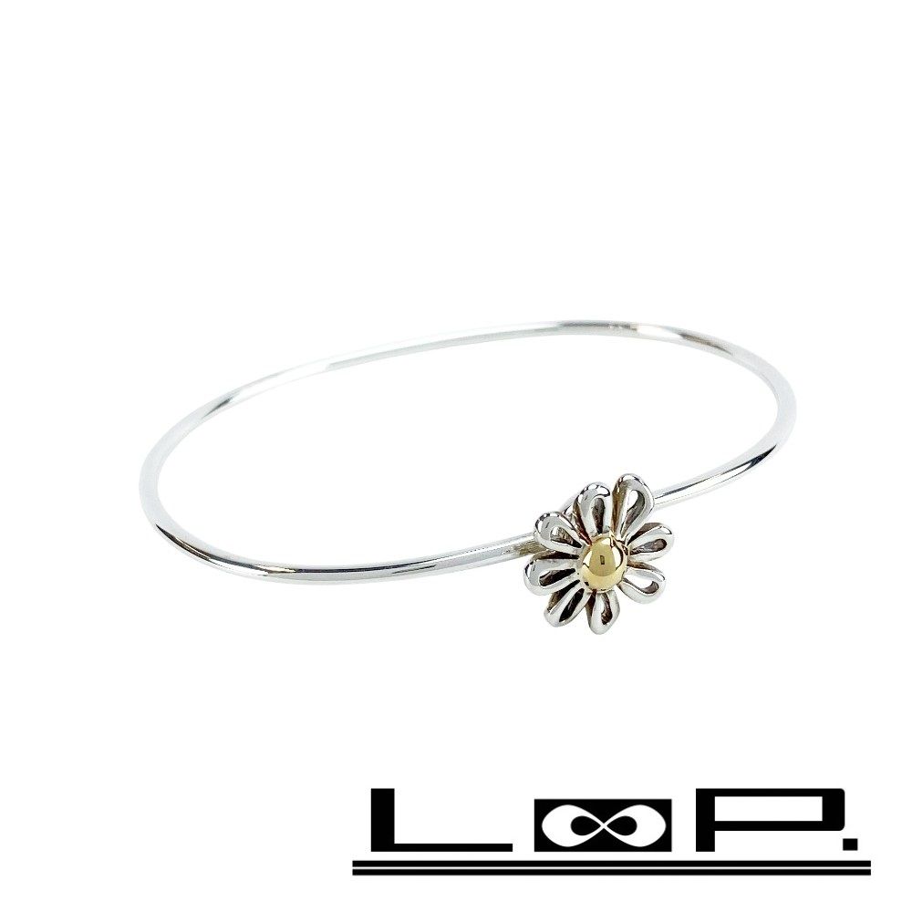 新同 ティファニー デイジー フラワー 花 バングル ブレスレット シルバー SV925 箱 467370 11