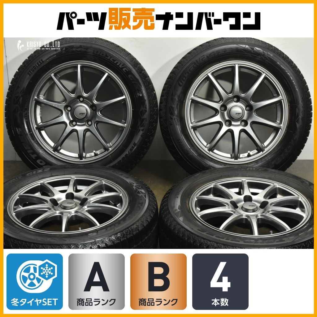 程度良好品 SPORT ABELIA 16 in 6 5 J 38 PCD 114 3 トーヨー オブザーブ GIZ 2 215 60 R クラウン マークX カムリ オデッセイ ヴェゼル