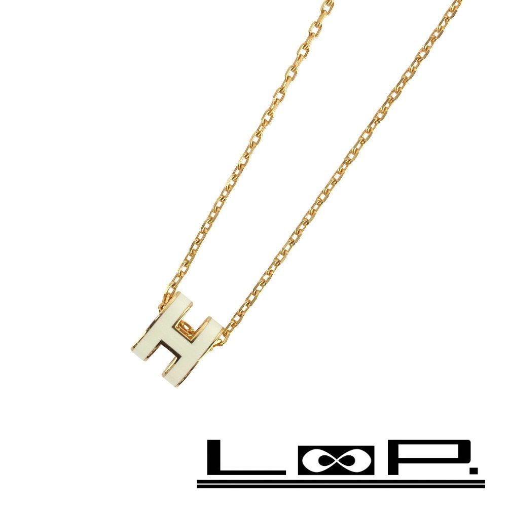 □新同□ エルメス ミニ ポップアッシュ ネックレス アクセサリー GP  