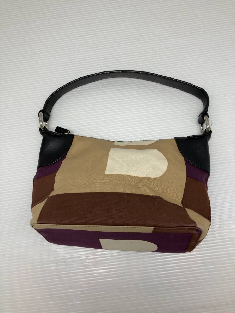 BALLY バリー ハンドバッグ ブラウン × ワインレッド ホワイト 通年