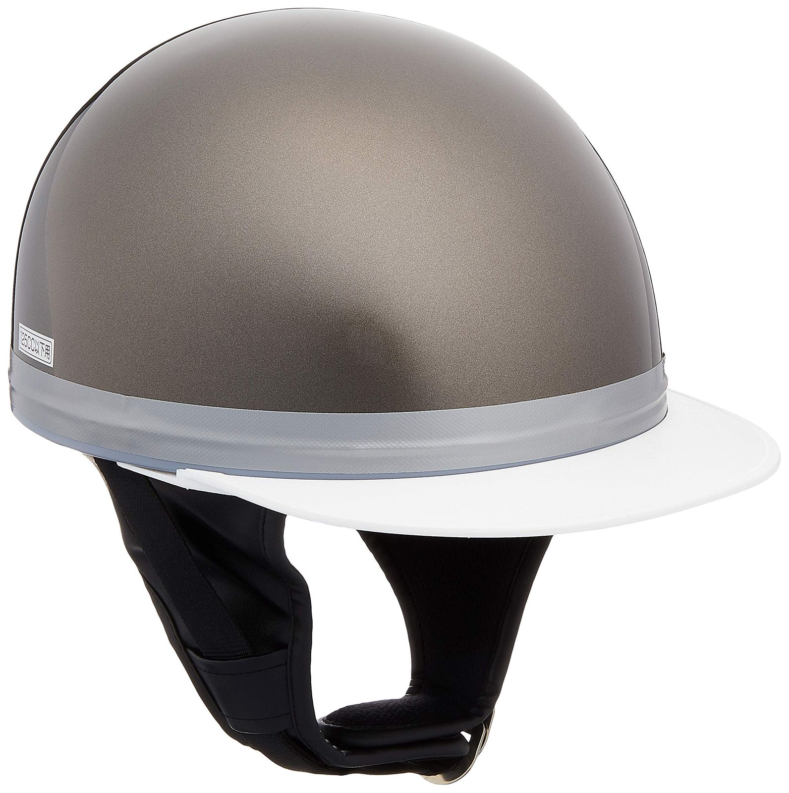 700106 頭囲57cm 60cm未満 フリーサイズ ガンメタリック コルクタイプ 半帽 ハーフ ヘルメット バイクパーツセンター