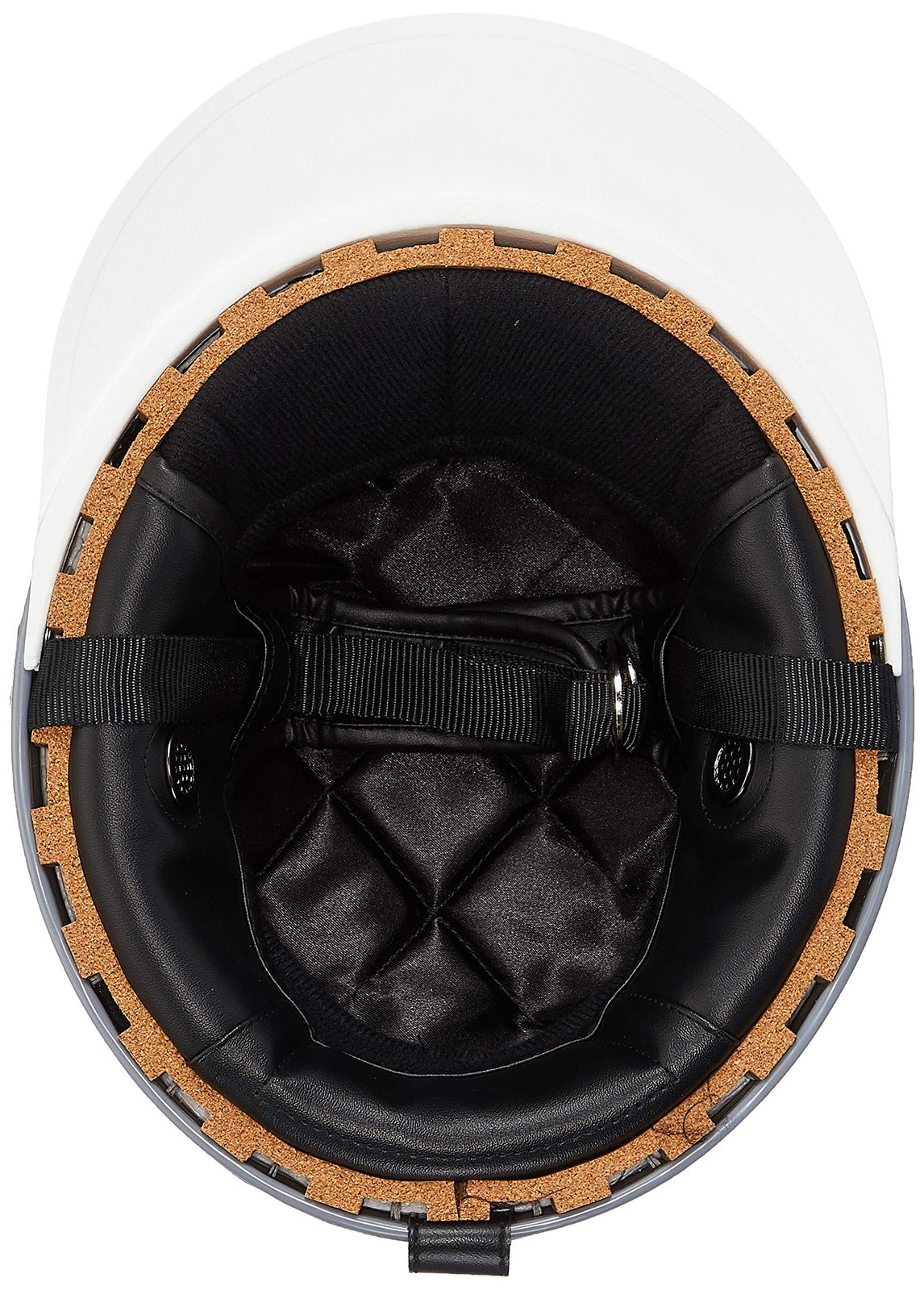 700106 頭囲57cm 60cm未満 フリーサイズ ガンメタリック コルクタイプ 半帽 ハーフ ヘルメット バイクパーツセンター