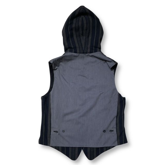 24 AW YOHJI POUR HOMME C S NEP ST FOOD VEST フードベスト サイズ2 グレー系 ヨウジヤマモト