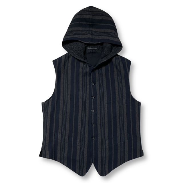 24AW YOHJI YAMAMOTO POUR HOMME C S NEP ST FOOD VEST フードベスト サイズ2 グレー系 ヨウジヤマモト