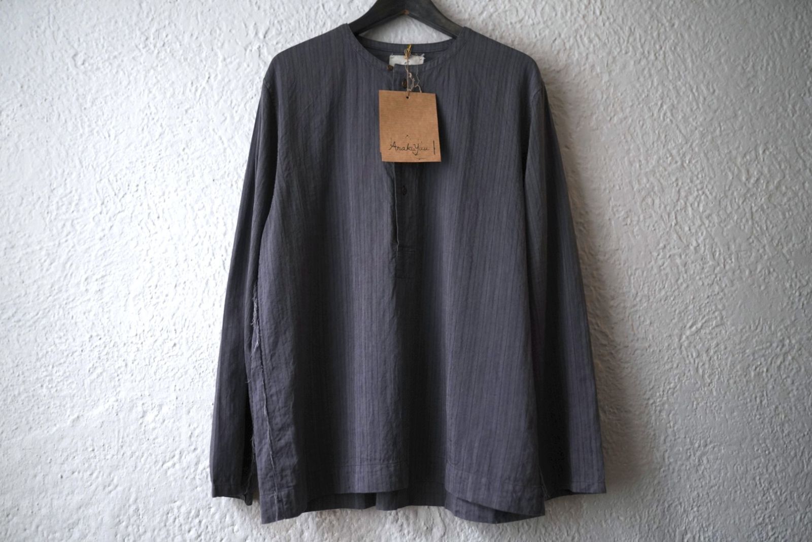 25SS Henley Neck Shirt ストライプヘンリーネックシャツ Araki Yuu アラキユウ